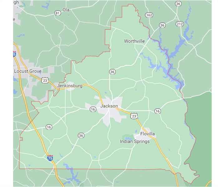 Map of Butts County, Georgia